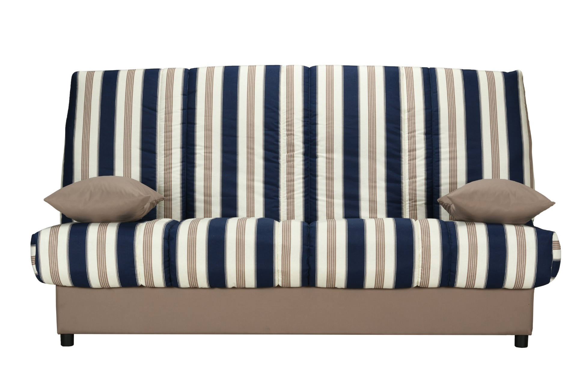 Canapé Lit 3 Places Capitonné DecoInParis KEDY - Gris, 180x80cm (assise), Se Transforme En Lit 180x93cm